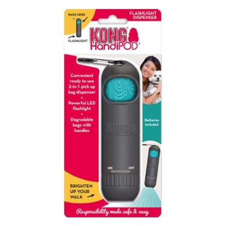 Kong Handipod Flashlight & Dog Poop Bag Dispenser  1 Pack