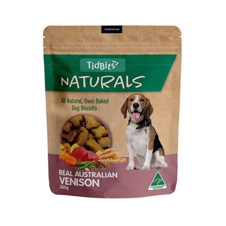 Tidbits Naturals Venison Biscuit Treats For Dogs  350 Gm