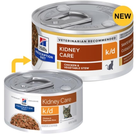 Hill’s Prescription Diet K/D Kidney Care With Chicken & Vegetable Stew Canned Cat Food 82 Gm 24 Cans