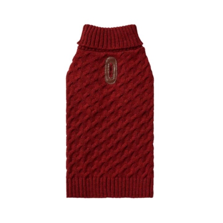 Snooza Wear Knit Polo Dog Sweater Red 1 X Large