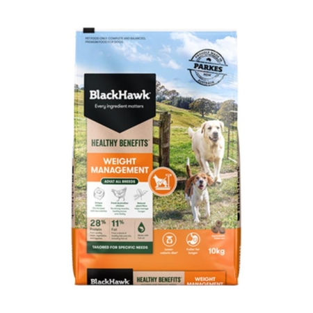 Black Hawk Healthy Benefits Weight Management Dog Dry Food  10 Kg