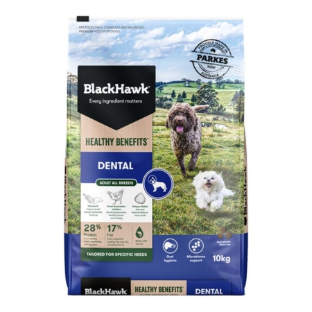 Black Hawk Healthy Benefits Dental Dog Dry Food  10 Kg