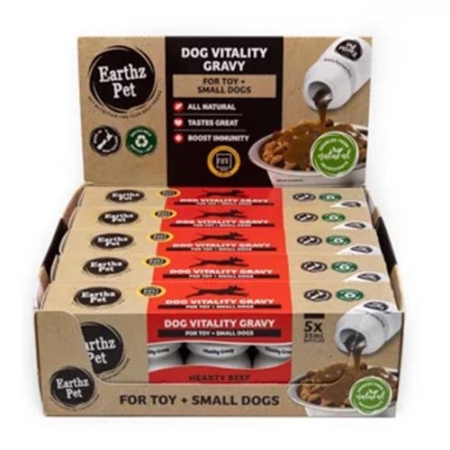 Earthz Pet Dog Vitality Gravy Hearty Beef For Toy And Small Dogs 35ml 5 * 5 Pack