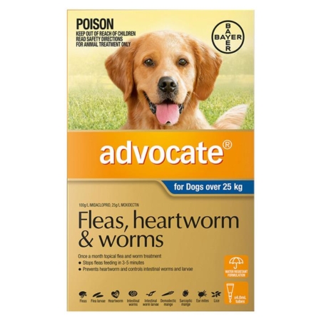 Advocate For Dogs Over 25 Kg (Extra Large Dogs) Blue 3 Doses