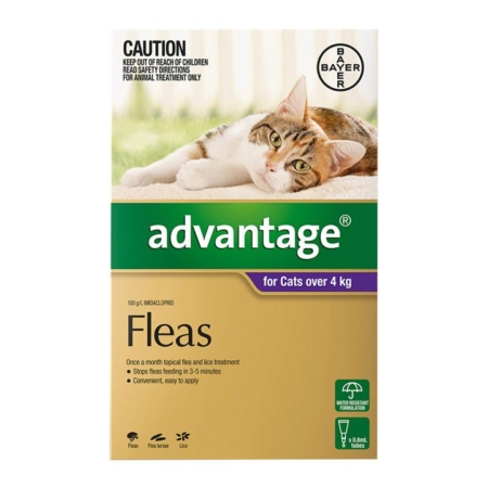 Advantage For Cats Over 4kg (Purple) 12 Doses