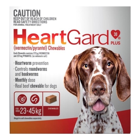 Heartgard Plus Chewables For Large Dog 23 To 45 Kg (Brown) 12 Chews