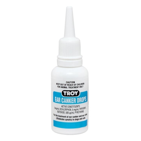 Troy Ear Canker Drops For Dogs 20 Ml