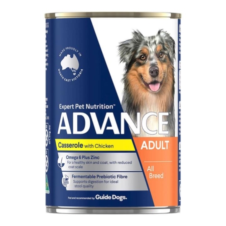 Advance Casserole With Chicken All Breed Adult Dog Canned Wet Food 400 Gm 12 Cans