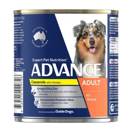 Advance Casserole With Chicken All Breed Adult Dog Canned Wet Food 700 Gm 12 Cans