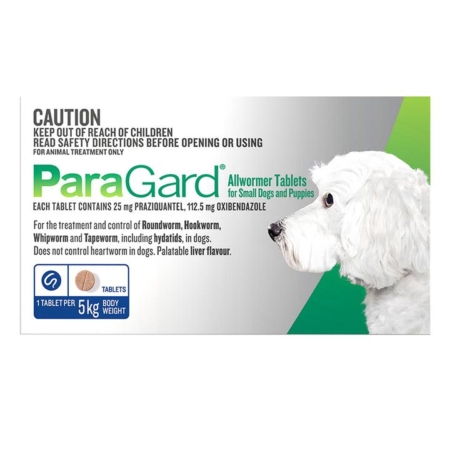 Paragard Broad Spectrum Wormer For Dogs 5 Kg 4 Tablet