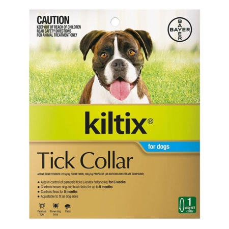 Kiltix Tick Collar For Dogs (Fits For All) 10 Piece