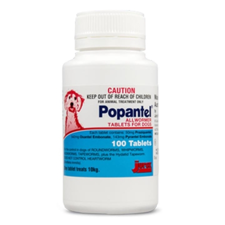 Popantel For Dogs 10 Kg 100 Tablet