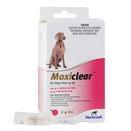 Moxiclear For Large Dogs Over 25 Kg (Pink) 3 Pack