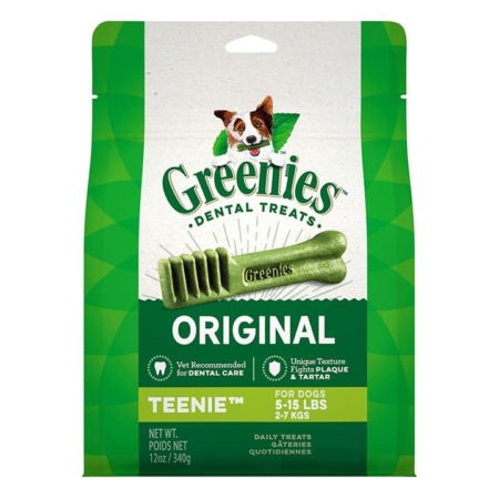 Greenies Original Dental Treats For Dogs - Teenie (2-7 Kg)  340 Gm