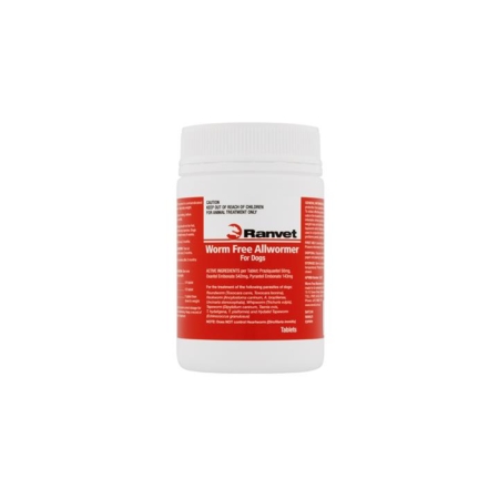 Ranvet Allwormer For Small Dogs 10kg 25 Tablets