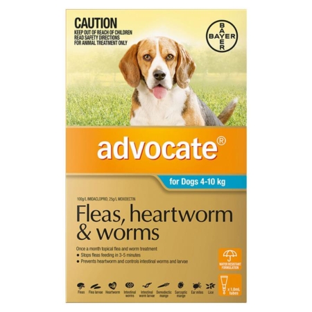 Advocate For Dogs 4 To 10 Kg (Medium Dogs) Aqua 3 Doses