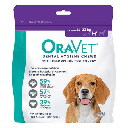 Oravet Dental Chews For Medium Dogs 11-23 Kg (Purple) 3 Chews