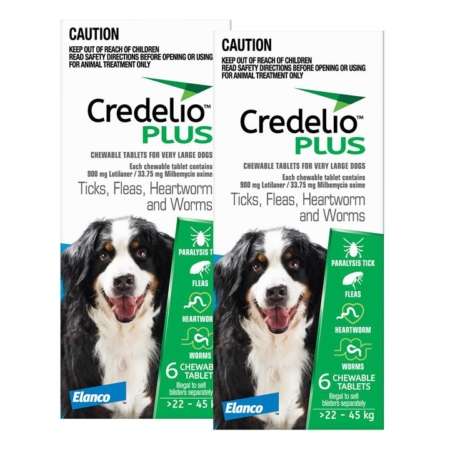 Credelio Plus For Extra Large Dogs 22 - 45 Kg Blue 12 Chews