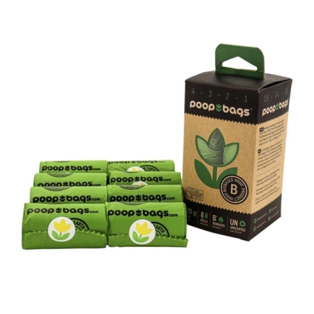 Poop Bags 120 Waste Bags 8 Rolls  1 Pack