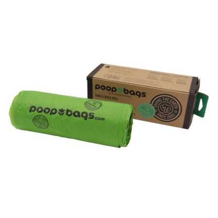 Poop Bags Green Single Bulk Roll  300 Pack  1 Pack