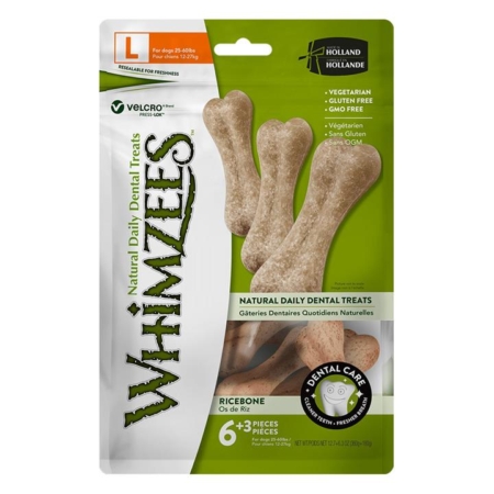 Whimzees Ricebone Mediumlarge Value Bag 9s  2 Pack