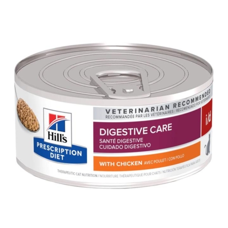 Hill's Prescription Diet I/D Digestive Care Canned Cat Food 156 Gm Original Chicken Flavour 24 Cans