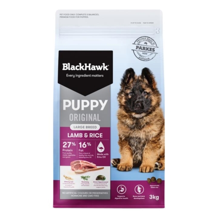 Black Hawk Puppy Original Large Breed Lamb And Rice Dog Dry Food  10 Kg