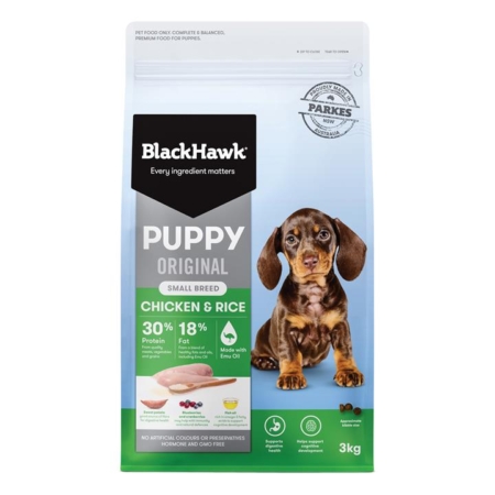 Black Hawk Puppy Original Small Breed Chicken And Rice Dog Dry Food  3 Kg