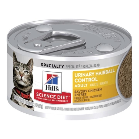 Hill's Science Diet Adult Urinary Hairball Control Chicken Entree Canned Cat Food 82 Gm 24 Cans
