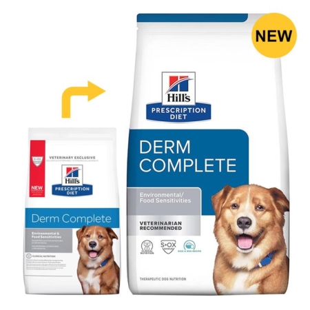 Hill's Prescription Diet Derm Complete Dry Dog Food  10.8 Kg