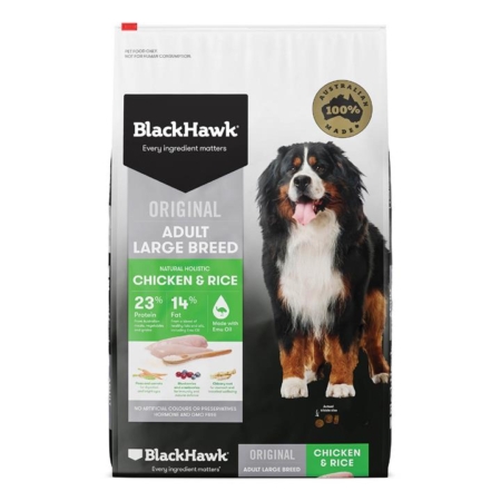 Black Hawk Chicken & Rice Large Breed Adult Dog Dry Food  20 Kg