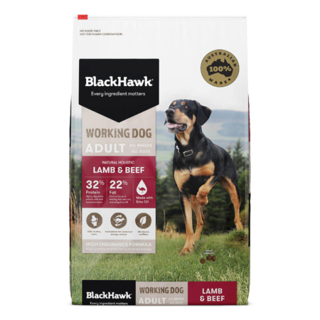 Black Hawk Lamb & Beef Working Dog Adult Dog Dry Food  20 Kg