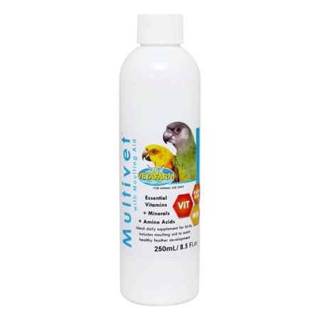 Vetafarm Multivet Liquid With Moulting Aid For Birds  250 Ml