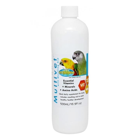 Vetafarm Multivet Liquid With Moulting Aid For Birds  500 Ml