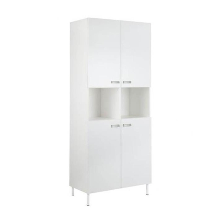 Ashley Collection 10-Cube Display Bookcase With 4-Doors - White