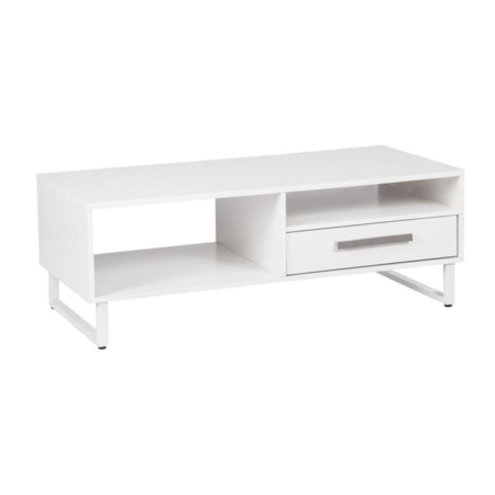 Ashley Collection Open Shelf Coffee Table W/ 1-Drawer - White