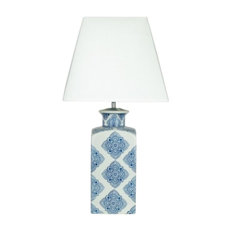 Mew Oriental Ceramic Base Table Desk Lamp - Blue / White