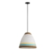 Trevis Paper Hanging Pendant Lamp - Brown & White