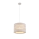 Madigan Hanging Pendant Light Linen Shade  - White