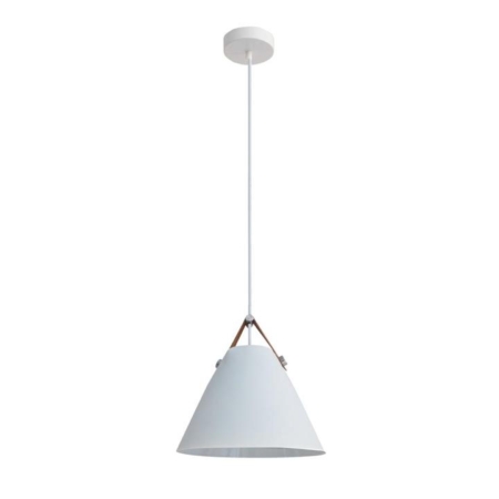 Baron Cone Shade Hanging Pendant Light - White