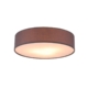 Apollo 3LT Round Ceiling Light Fabric Shade - Grey