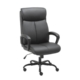 Puresoft PU Leather Soft Padded High-Back Office Chair - Black