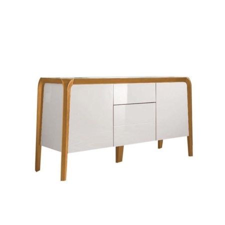 Finland Modern Wooden Sideboard Buffet Unit Storage Cabinet - White