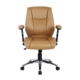 Eaton PU Leather Executive Manager Office Task Desk Chair - Beige