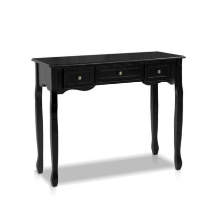 Hallway Console Table Hall Side Dressing Entry Display 3 Drawers Black