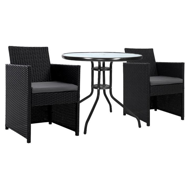 Patio Furniture Dining Chairs Table Patio Setting Bistro Set Wicker Tea Coffee Cafe Bar Set