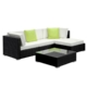 5PC Sofa Set with Storage Cover Outdoor Furniture Wicker