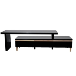 Rachael Extendable TV Stand Cabinet Entertainment Unit - Black