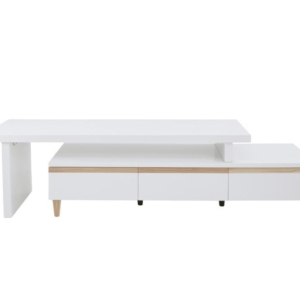 Sabrina Extendable TV Stand Cabinet Entertainment Unit - White