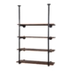 Wall Display Shelves Industrial Bookshelf DIY Pipe Shelf Rustic Brackets